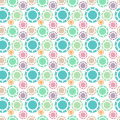 Seamless multicolored  decorativecircles pattern