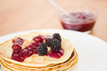 Homemade pancakes
