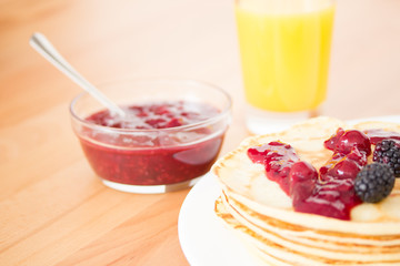 Homemade pancakes