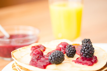 Homemade pancakes