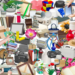 simple collage of isolated objects