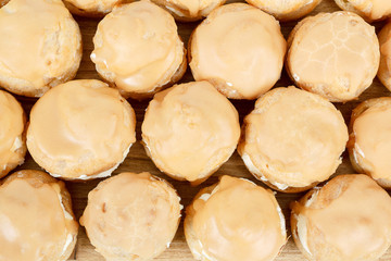 homemade very sweet candy cakes on desk