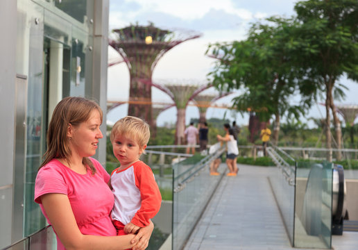 family in gardens by the bay, Singapore