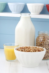 Delicious healthy cereal breakfast