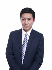 studio portrait of an asian businessman