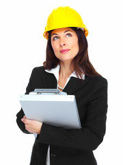 Worker contractor woman.