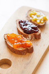 toasts with jam
