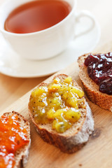 toasts with jam