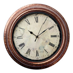 Clocks in Old style on white background.