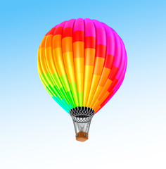 Air balloon in blue sky