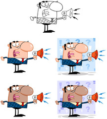 Business Man Cartoon Characters. Collection 5
