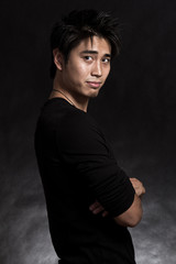 Handsome asian man in his twenties