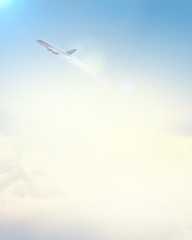 Image of airplane in sky