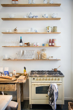 Small apartment kitchenette interior