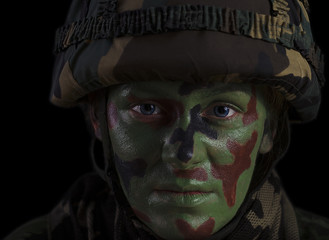 Female Soldier Face