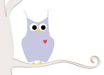 Eule mit Herz
