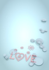 Illustration of a coltish love symbol