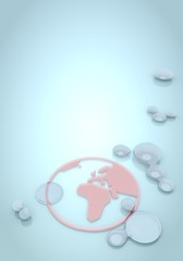 3d render of a posh world icon