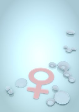 3d graphic of a soft woman icon