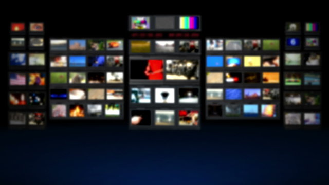 HD - Television studio. Blurred background