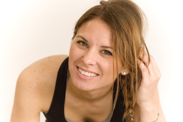 Fototapeta premium Beautiful woman after playing sports