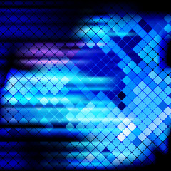 Blue rays light mosaic background.