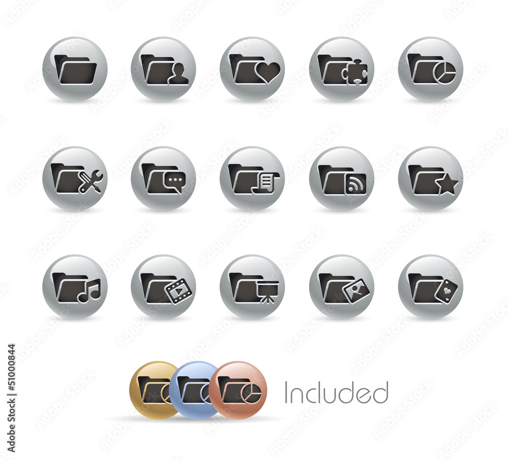 Poster folder icons 2 of 2 / vector includes 4 colors
