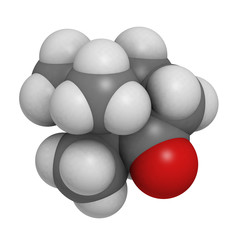 Camphor, chemical structure.