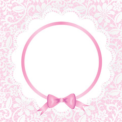 card with lace and napkin