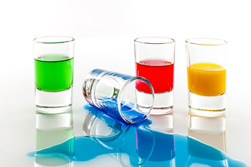 Farbflecken Alkohol Schnaps