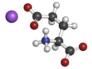 Sodium glutamate (umami flavor), molecular model