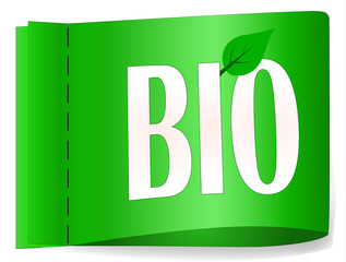 Green vector bio label