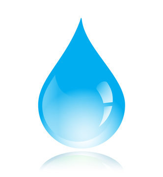 Blue vector water drop