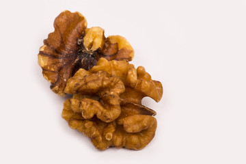 walnut on a white background