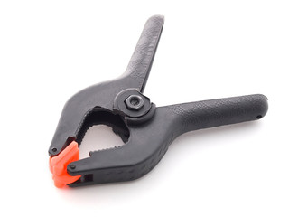 Obraz premium Plastic clamp isolated on white