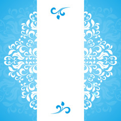 blue ornament petal with space for text