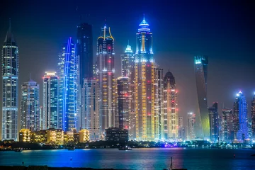Papier Peint photo Lavable moyen-Orient Dubai Marina cityscape, UAE