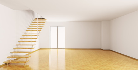Empty interior 3d render
