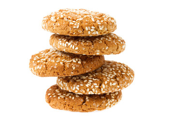 Oat cookies isolated