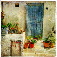 Fototapety  greckie ulice, artystyczny obraz