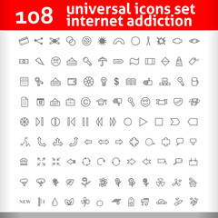 Universal Icons Set. Second Vector Collection