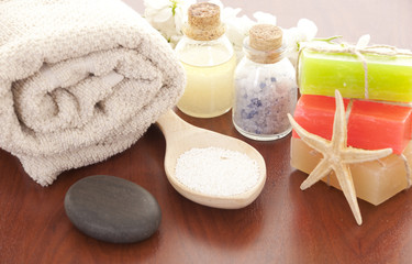 Obraz na płótnie Canvas Handmade Soap closeup