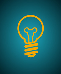 Light Bulb. Clean Background