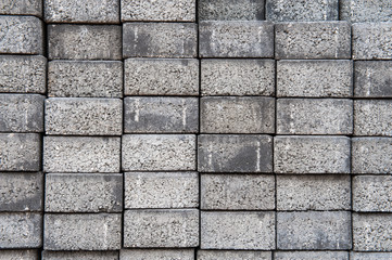 Gray square pavement cement bricks