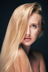 Naklejka premium woman with long hair
