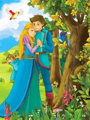 Poster De prinsessen - kastelen - ridders en feeën © honeyflavour