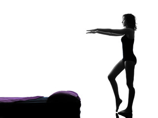 woman sleepwalking silhouette