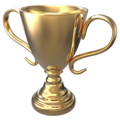 Win championship gold trophy award