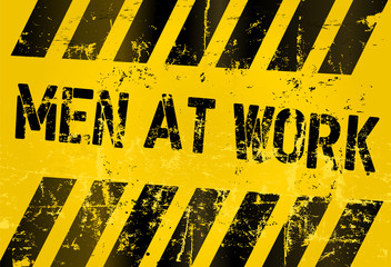 Men at work sign,vector illustration