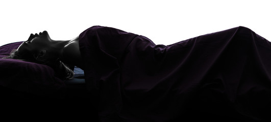 woman masturbating in bed silhouette